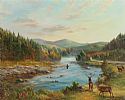 FISHING IN THE HIGHLANDS by Prudence Turner at Ross's Online Art Auctions