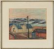 FARM BUILDINGS by Irish School at Ross's Online Art Auctions