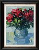 RED FLOWERS IN A VASE by Vivek Mandalia at Ross's Online Art Auctions
