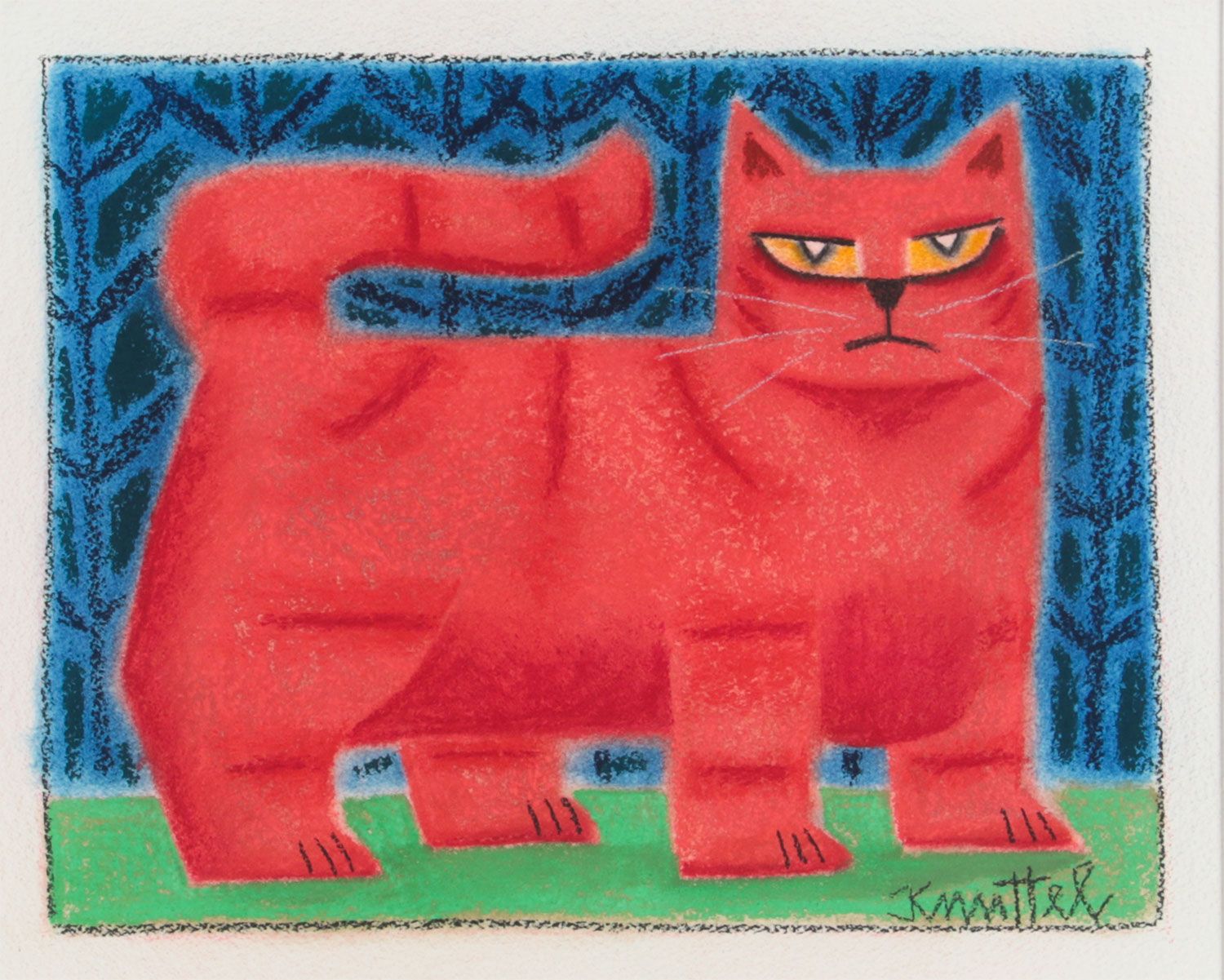 PINKO THE CAT by Graham Knuttel at Ross's Online Art Auctions