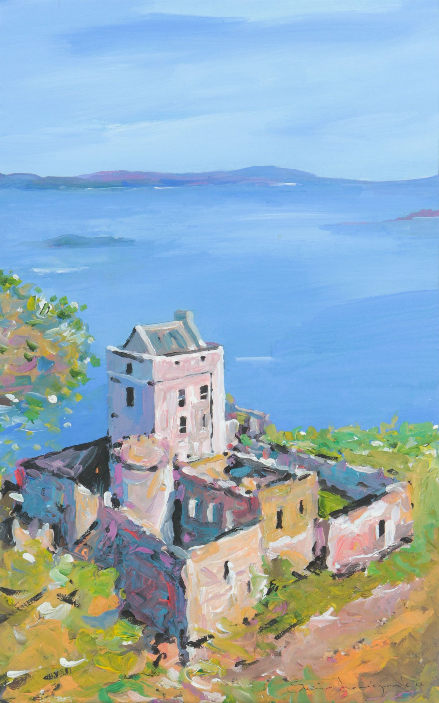 DOE CASTLE NEAR CREESLOUGH by Sean Lorinyenko at Ross's Online Art Auctions