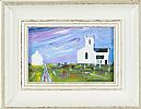 CHURCH AND HOUSE AT BALLINTOY, COUNTY ANTRIM by Sean Lorinyenko at Ross's Online Art Auctions
