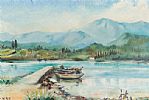 LAKE GOUVIA, CORFU by Kate Reade at Ross's Online Art Auctions