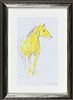 YELLOW HORSE by Con Campbell at Ross's Online Art Auctions