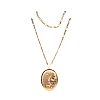 9CT GOLD LOCKET ON 9CT GOLD FIGARO CHAIN at Ross's Online Art Auctions