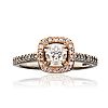 PLATINUM & 18CT ROSE GOLD DIAMOND RING at Ross's Online Art Auctions