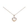 9CT GOLD DIAMOND HEART PENDANT & CHAIN at Ross's Online Art Auctions