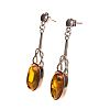 STERLING SILVER AMBER EARRINGS at Ross's Online Art Auctions