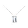 18CT WHITE GOLD AQUAMARINE & DIAMOND NECKLACE at Ross's Online Art Auctions