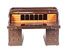 VICTORIAN MAHOGANY CYLINDER TOP DESK at Ross's Online Art Auctions