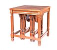 MAHOGANY NEST OF THREE TABLES at Ross's Online Art Auctions