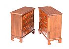 PAIR OF MAHOGANY BACHELOR'S CHESTS at Ross's Online Art Auctions