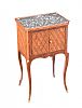 FRENCH STYLE MARBLE TOP TWO DOOR PEDESTAL at Ross's Online Art Auctions