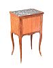 FRENCH STYLE MARBLE TOP TWO DOOR PEDESTAL at Ross's Online Art Auctions