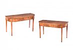 PAIR OF GEORGIAN INLAID MAHOGANY CONSOLE TABLES at Ross's Online Art Auctions