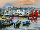 THE CLADDAGH, CO.GALWAY by Niall Campion at Ross's Online Art Auctions