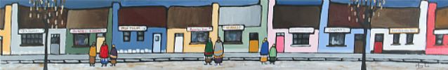 THE VILLAGE SHOPS by Irish School at Ross's Online Art Auctions