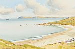 WHITEPARK BAY AND RATHLIN ISLAND by Samuel McLarnon UWS at Ross's Online Art Auctions