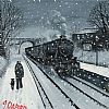 WINTER TRAIN SCENE by James Downie at Ross's Online Art Auctions
