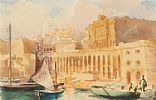 MEDITERRANEAN HARBOUR by Continental School at Ross's Online Art Auctions