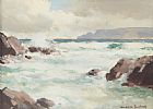 SEASCAPE, CUSHENDUN, COUNTY ANTRIM by Maurice Canning Wilks ARHA RUA at Ross's Online Art Auctions