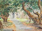 YEW TREES by Margaret W.L. Patterson at Ross's Online Art Auctions