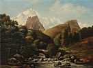 BLANC MOUNTAIN FROM NEAR COURMAYEUR by William Fowler at Ross's Online Art Auctions