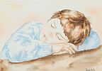 BOY SLEEPING by Sara Kate at Ross's Online Art Auctions