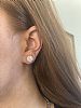 SILVER CUBIC ZIRCONIA HALO EARRINGS at Ross's Online Art Auctions