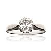 WHITE GOLD DIAMOND SOLITAIRE RING at Ross's Online Art Auctions