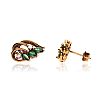 9CT GOLD EMERALD & DIAMOND EARRINGS at Ross's Online Art Auctions