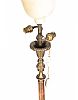 VINTAGE BRASS & MAHOGANY STANDARD LAMP at Ross's Online Art Auctions
