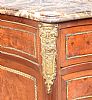 FINE WALNUT MARBLE TOP BOMBE CHEST at Ross's Online Art Auctions