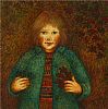GIRL IN A GREEN JACKET by Lindsay Cook at Ross's Online Art Auctions