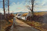 ROAD SIDE COTTAGES by Dennis Orme Shaw at Ross's Online Art Auctions