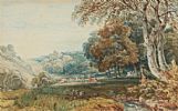 LANDSCAPE WITH CASTLE AND FIGURES by William Muller at Ross's Online Art Auctions