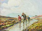 GOING TO THE MOSS, GLENS OF ANTRIM by Frank McAuley at Ross's Online Art Auctions