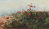COASTAL WILD FLOWERS by Andrew Nicholl RHA at Ross's Online Art Auctions