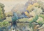 REFLECTIONS ON THE RIVER LAGAN NEAR EDENDERRY by Francis J. Neill ARUA at Ross's Online Art Auctions
