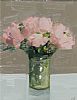 PINK FLOWERS IN A VASE by Vivek Mandalia at Ross's Online Art Auctions
