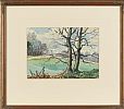 TREES BY THE RIVER by Francis J. Neill ARUA at Ross's Online Art Auctions