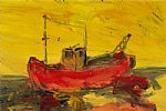SMALL TRAWLER by Harry C. Reid HRUA at Ross's Online Art Auctions