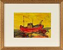 SMALL TRAWLER by Harry C. Reid HRUA at Ross's Online Art Auctions