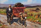THE TURF CART IN THE GLENS by Donal McNaughton at Ross's Online Art Auctions