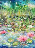 FLOWERING WATER LILIES by Evelina Vine at Ross's Online Art Auctions
