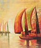 RED SAILS by Robin at Ross's Online Art Auctions