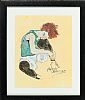 SEATED GIRL AFTER EGON SCHIELE by Frank Brennan at Ross's Online Art Auctions