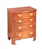 MAHOGANY BOW FRONT BACHELORS CHEST at Ross's Online Art Auctions