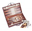 LEATHER CASED BACKGAMMON SET at Ross's Online Art Auctions