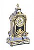 ANTIQUE EBONISED BRASS INLAID MANTLE CLOCK at Ross's Online Art Auctions